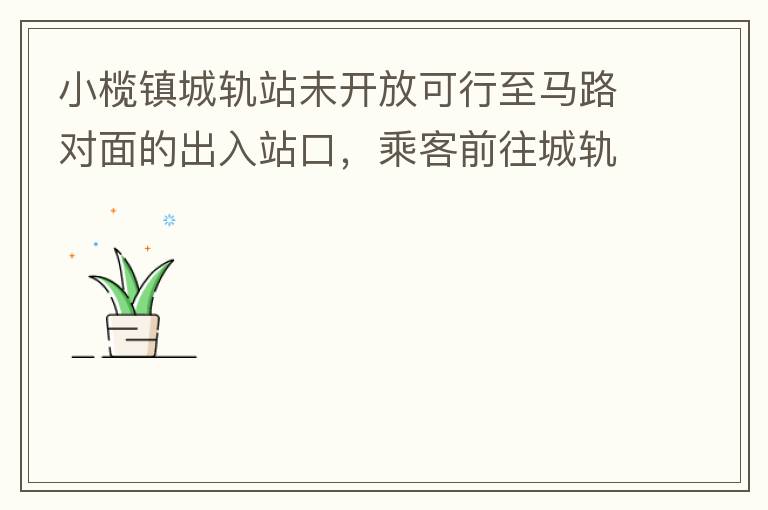 С���ǹ�վδ���ſ�������·����ĳ���վ�ڣ��˿�ǰ���ǹ�վ��ӳǹ�վ���������ѡ��������������кᴩһ����·���ſ��Ե�����̵����пڣ�ÿ�첽��ǰ�����뿪�ǹ�վ������ͦ��ģ��а�ȫ������Ҳ����������