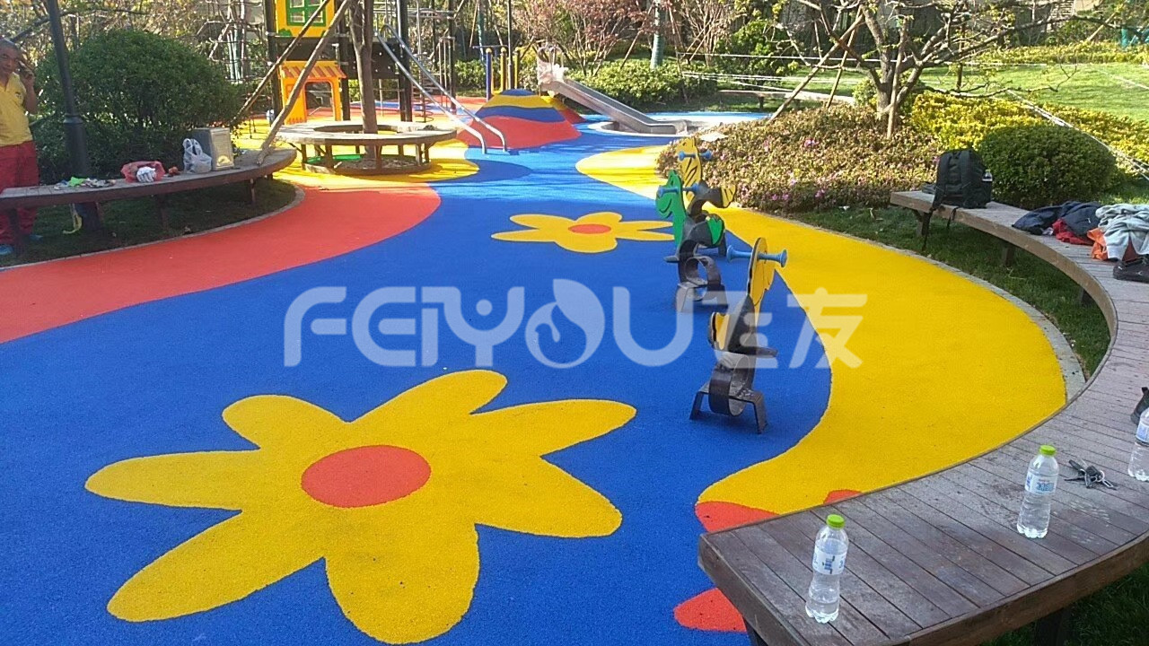 儿童游乐场EPDM颗粒地垫现浇流程 儿童游乐场EPDM颗粒地垫现浇流程